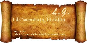 Löwenstein Gizella névjegykártya